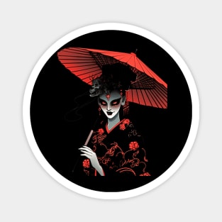 Geisha | Grim Reaper Geisha Skull | Cool Retro Japanese Aesthetic #15 Magnet